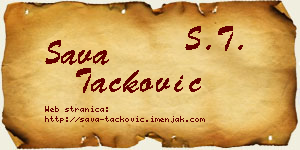 Sava Tacković vizit kartica